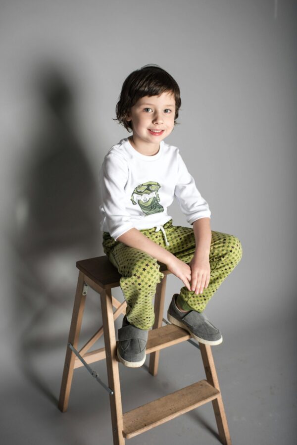 Starry Wolf Shirt and Pant set - Green