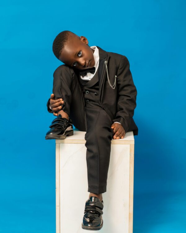 Full Double Vested Suit - Black